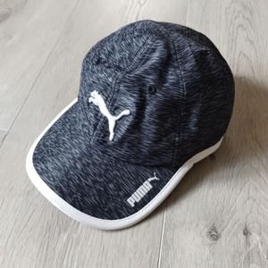 Puma Running Hat Golf Tennis Cap Gray Polyester Adjustable Strap OSFA Activewear